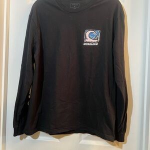 👗Quiksilver Black Long Sleeve Tee with Logo size large